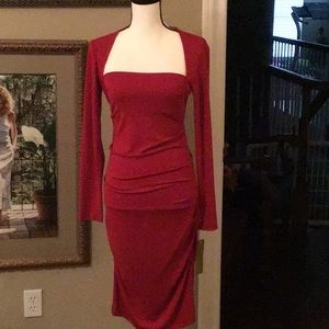 Body conscious red dress